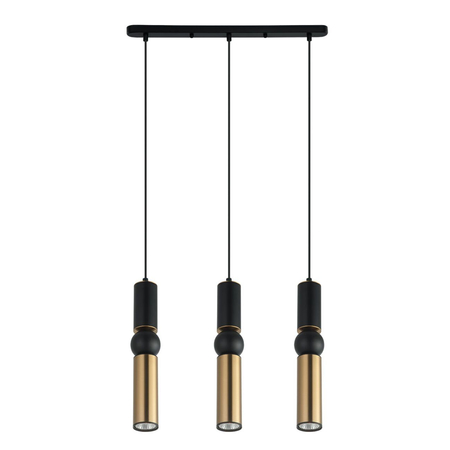 Lampa wisząca Italux Isidora PND-14290-3A-BK-BRO Czarny, brąz antyczny