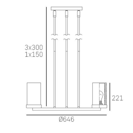 Cosmo Light Lampa wisząca MIAMI P06998CH