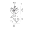 Lampa wisząca Axo Light Hoops 6 Gold