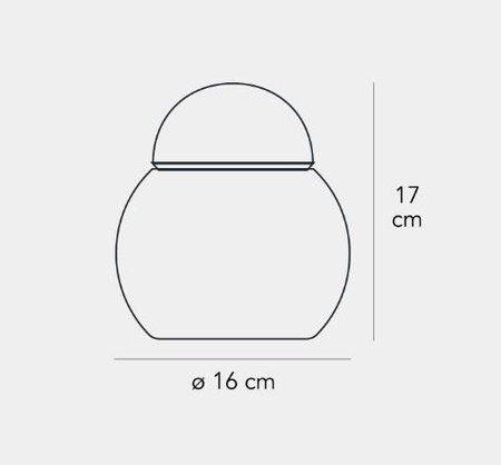 Lampa stołowa Fontana Arte F502800100BINE Daruma