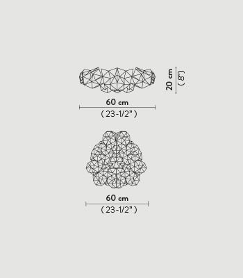 Lampa sufitowa Slamp DRUCM00VLV00000000EU Drusa Velvet