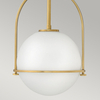 Średnia lampa wisząca Somerset - 1 źródło światła - Stary mosiądz Quintiesse QN-SOMERSET-P-O-HB