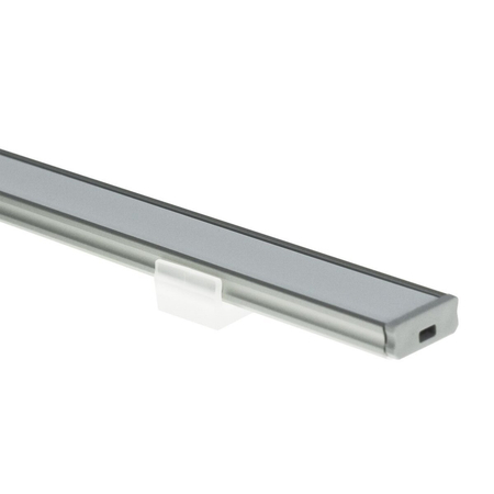 Eko-Light PROFIL ALUMINIOWY SREBRNY TYP D 1m + KLOSZ MLECZNY EKPR6474