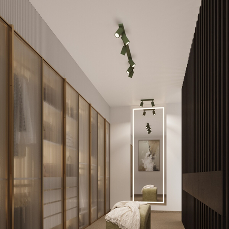 Sollux Lighting Kinkiet KARBON zielony oliwkowy z włącznikiem SL.1617