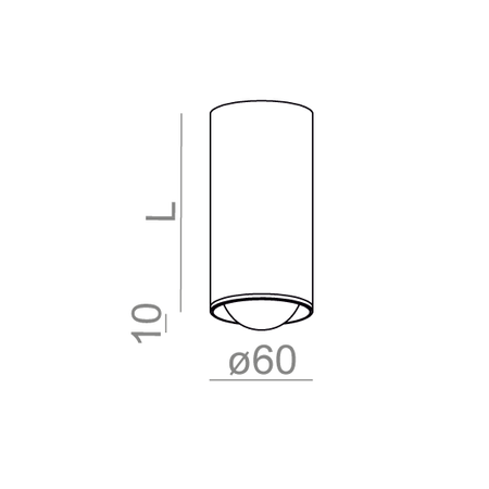 Lampa natynkowa AQForm Pet Zoom LED 230V Surface Biały Struktura