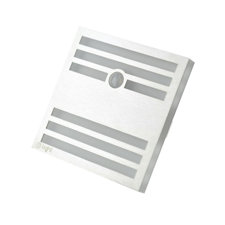 Eko-Light Oprawa schodowa PEPERS Barwa Zimna 6500K 12V z czujnikiem ruchu EKS1023 BIAŁY / SREBRNY