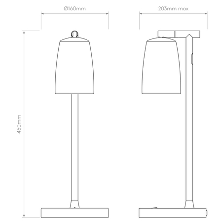 Lampa stołowa Astro Carlton Desk 1467003 Porcelana