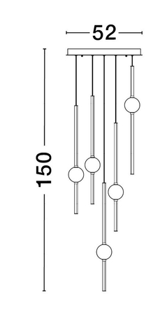 Lampa wisząca Luces Exclusivas AGIL - czarny LE43221