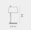 Lampa stołowa Fontana Arte F361005150CRNE Pasion