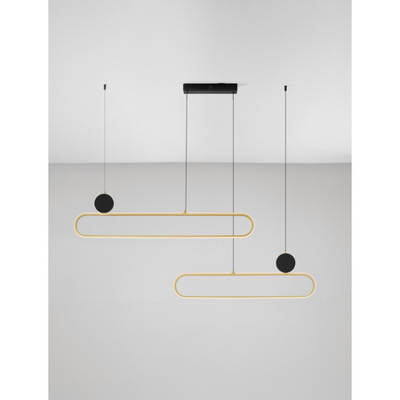 Lampa wisząca Luces Exclusivas TURVIANO LE45490 czarny, złoty i odcienie złota