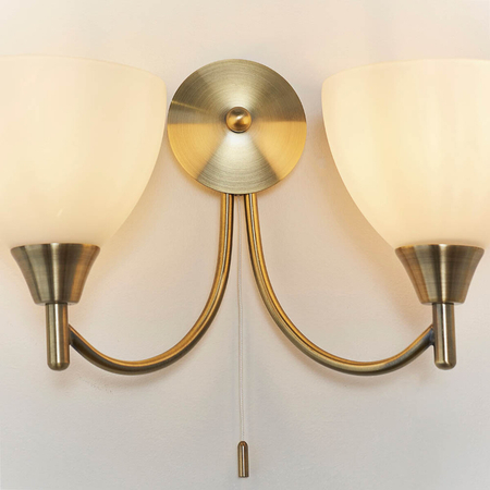 Kinkiet Endon Lighting Alton 1805-2AN mosiądz