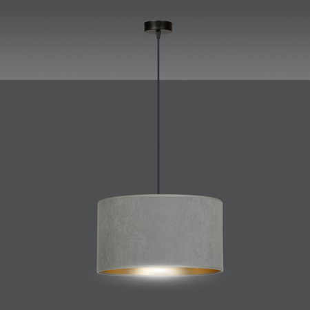 Lampa wisząca HILDE 1 BL GRAY Emibig 1050/1 czarny/chrom