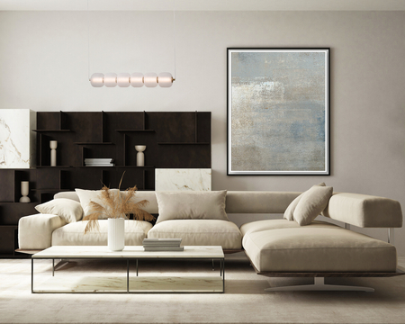 Lampa wisząca Italux PND-34362-6H-HBR-OPAL złoty