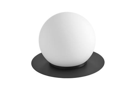 Lampa stołowa FLOC czarny mat 1xE27 szkło mleczne