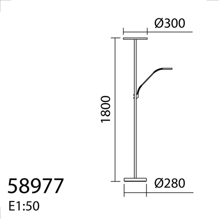 Lampa podłogowa ARO czarny LED 40W+7W CCT 2700K-3500K-4000K, ściemnianie