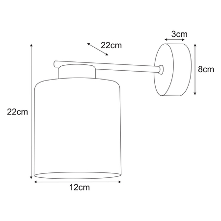 Kinkiet Kaja VANES K-5813 bursztynowy, beż, złoty