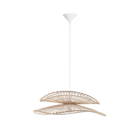 Lampa wisząca Luces Exclusivas SELVORA LE45374 drewno jasne i ciemne, biały