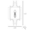 Cosmo Light Kinkiet FARO W01053NI-WH