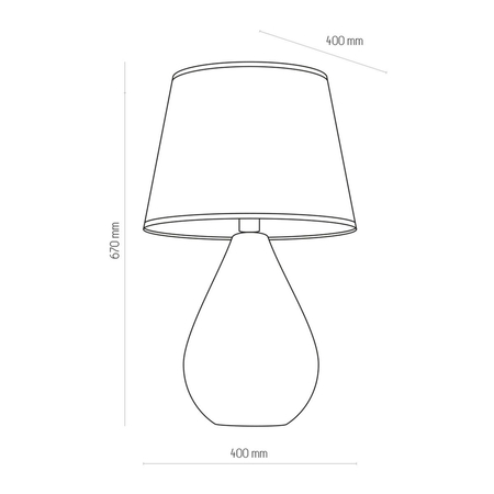 Lampa stołowa LACRIMA TK Lighting 5453 biały