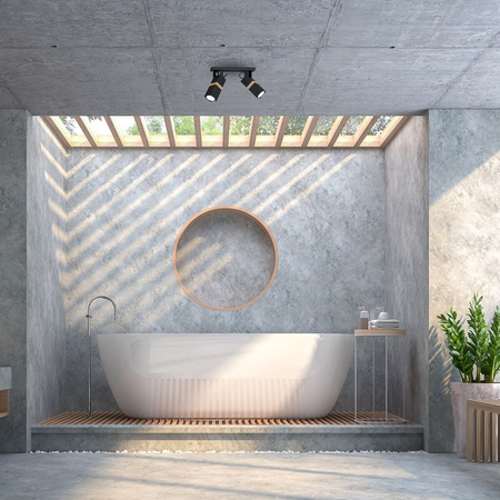 Milagro Lampa sufitowa VIDAR BLACK 2xGU10 MLP5401 CZARNY