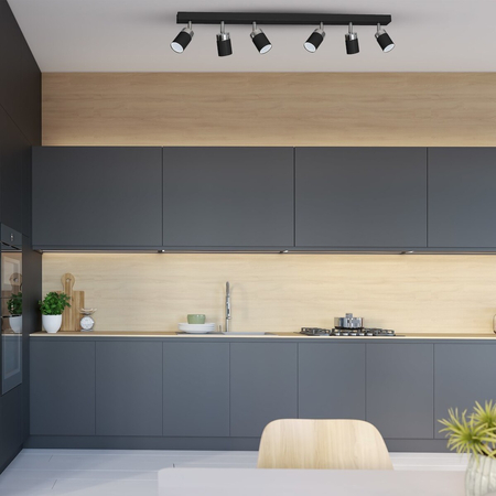 Milagro Lampa sufitowa JOKER BLACK/CHROME 6xGU10 MLP1340 CZARNY