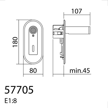 Lampa ścienna podtynkowa PALACE biały mat LED 3W 3000K + włącznik dotykowy