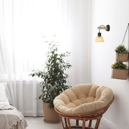 Kinkiet Rabalux Rattan 71025 czarny