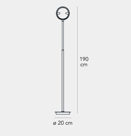 Lampa podłogowa LED Fontana Arte F302625150CRWL Nobi