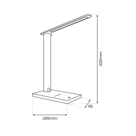 Milagro Lampka biurkowa Post Black 5W LED ML1630 CZARNY