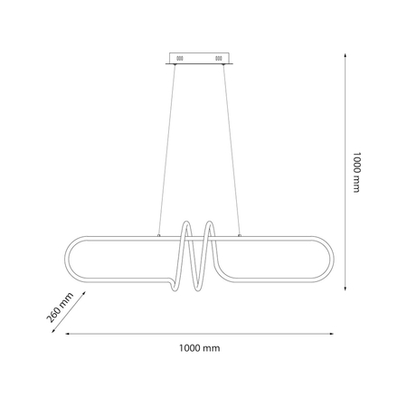 Milagro Lampa wisząca VERTIGO 54W LED 4000K ML1576 CZARNY