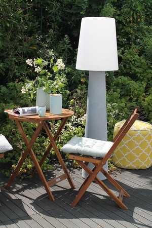 Lampa solarna No.1 zewnętrzna ogrodowa przenośna 2900K Biała ciepła 160cm, szary 32569S