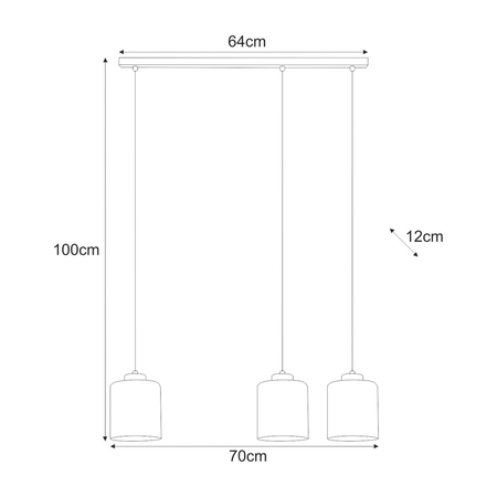 Lampa wisząca Kaja MIRI K-5575 czarny, grafitowy