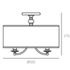 Cosmo Light Plafon ABU DHABI C05428CH-WH
