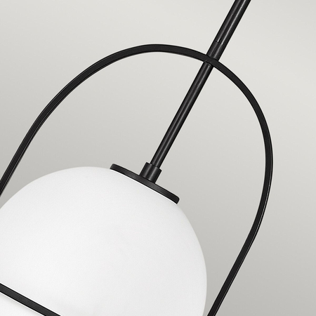 Średnia lampa wisząca Somerset - 1 źródło światła - Czarna Quintiesse QN-SOMERSET-P-O-BK