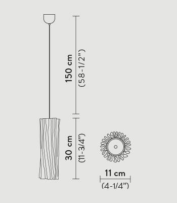 Lampa wisząca Slamp ACCORDÉON VERTICAL - PRISMA ACRSS00PRS01B00000EU przezroczysty