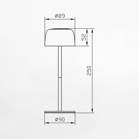 Lampa stołowa Zuma Line ETLED-658-WH POCO LAMPA STOŁOWA BIAŁA/WHITE