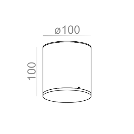 Lampa natynkowa AQForm Only Round Mini 10 LED 230V Surface Czarny Struktura