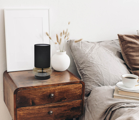 Lampa stołowa Italux TB-43648-BL-AMB Czarny, bursztynowy