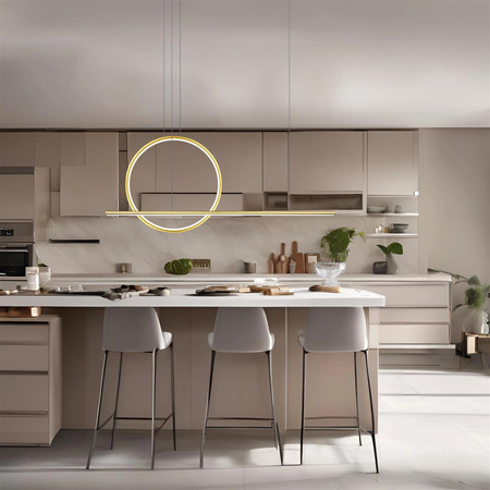 Lampa wisząca Linea No.2 100 40cm złota 3k