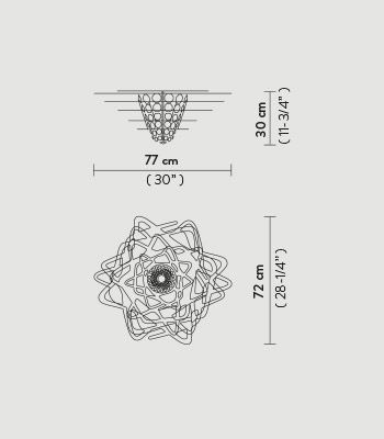 Lampa sufitowa Slamp AURCL00BLK00000000EU Aurora Large Black