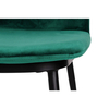 Krzesło barowe DIEGO 65 zielone - welur, podstawa czarno złota