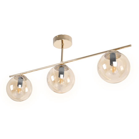 Lampa sufitowa Kaja GRAND K-5412 złoty, bursztynowy