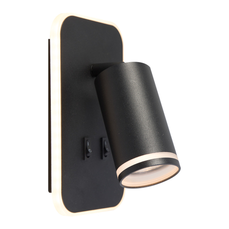 Milagro Oprawa Pipe Ring Kinkiet Czarny 1xGU10 + LED 6W ML2081 CZARNY