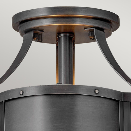 Półplafon Chance - 2 źródła światła - Czarny Quintiesse QN-CHANCE-SF-S-BLB