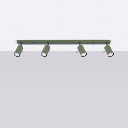 Sollux Lighting Plafon RING 4L zielony oliwkowy SL.1504