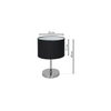 Milagro Lampka stołowa CASINO BLACK/CHROME 1xE27 ML6381 Czerń / Chrom