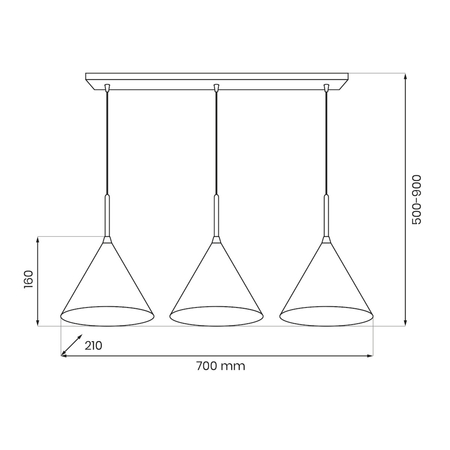 Milagro Lampa wisząca PERU BLACK 3xE27 MLP0978 CZARNY + MOSIĄDZ