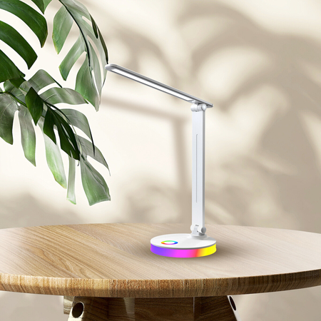 Milagro Lampka biurkowa Bruno White 5W LED RGB ML1629 BIAŁY