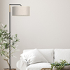 Milagro Lampa Podłogowa ATLANTA 1xE27 MLP7454 CZARNY / NATURALNE DREWNO