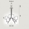 Lampa sufitowa Foscarini 2210076-10 Birdie 6 with cables